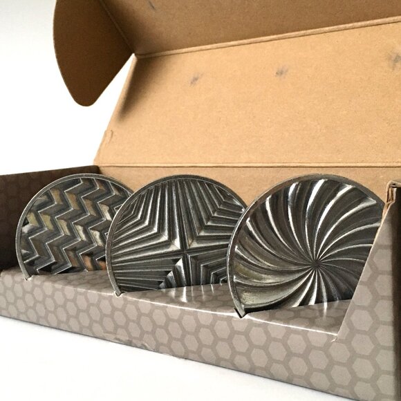 Set of 3 (Three) Nordic Ware Geo Cast Cookie Stamps Cutter Baking Press - Picture 9 of 15